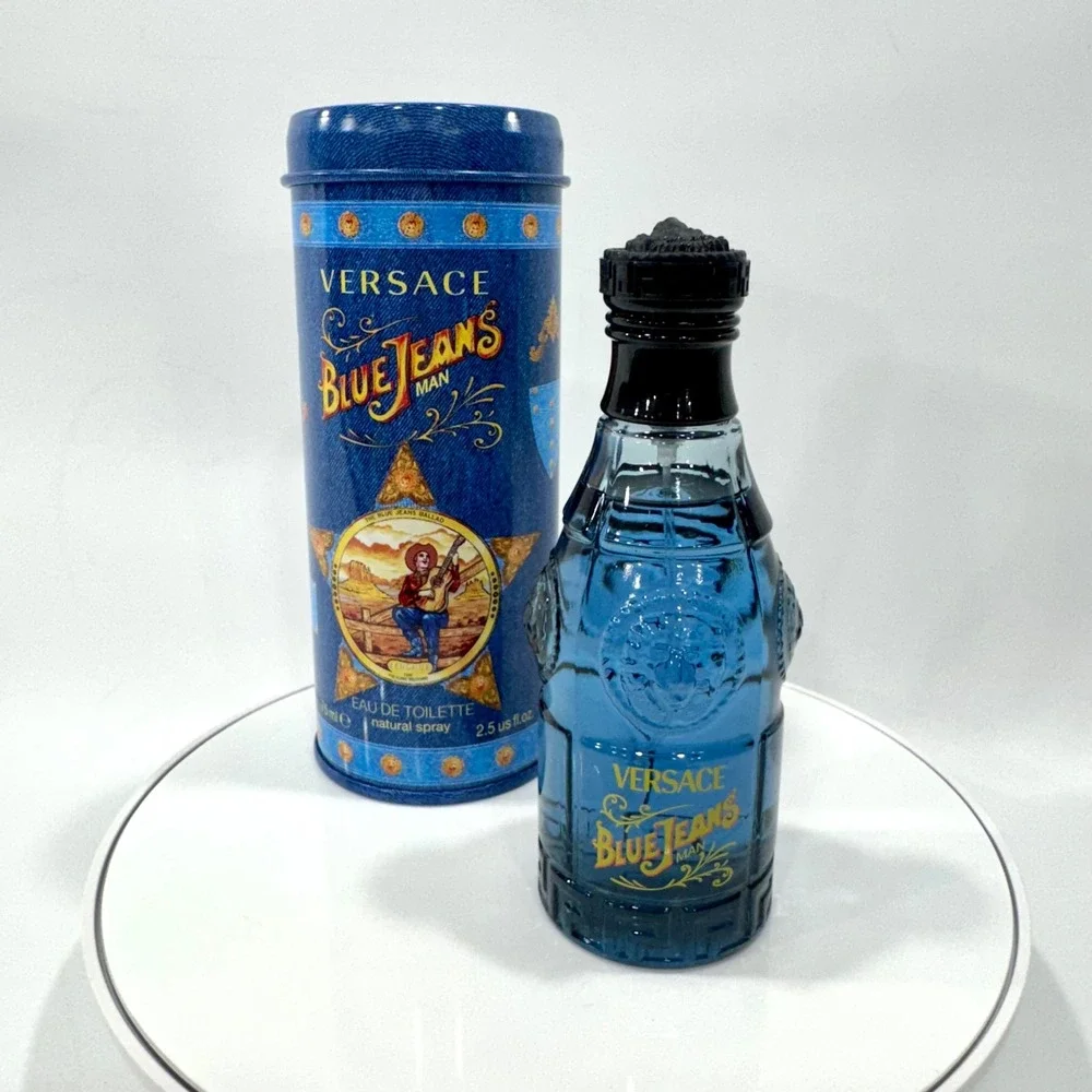 Versace Blue Jeans Man Eau de Toilette 75ml 2.5oz Natural Spray with Tin New